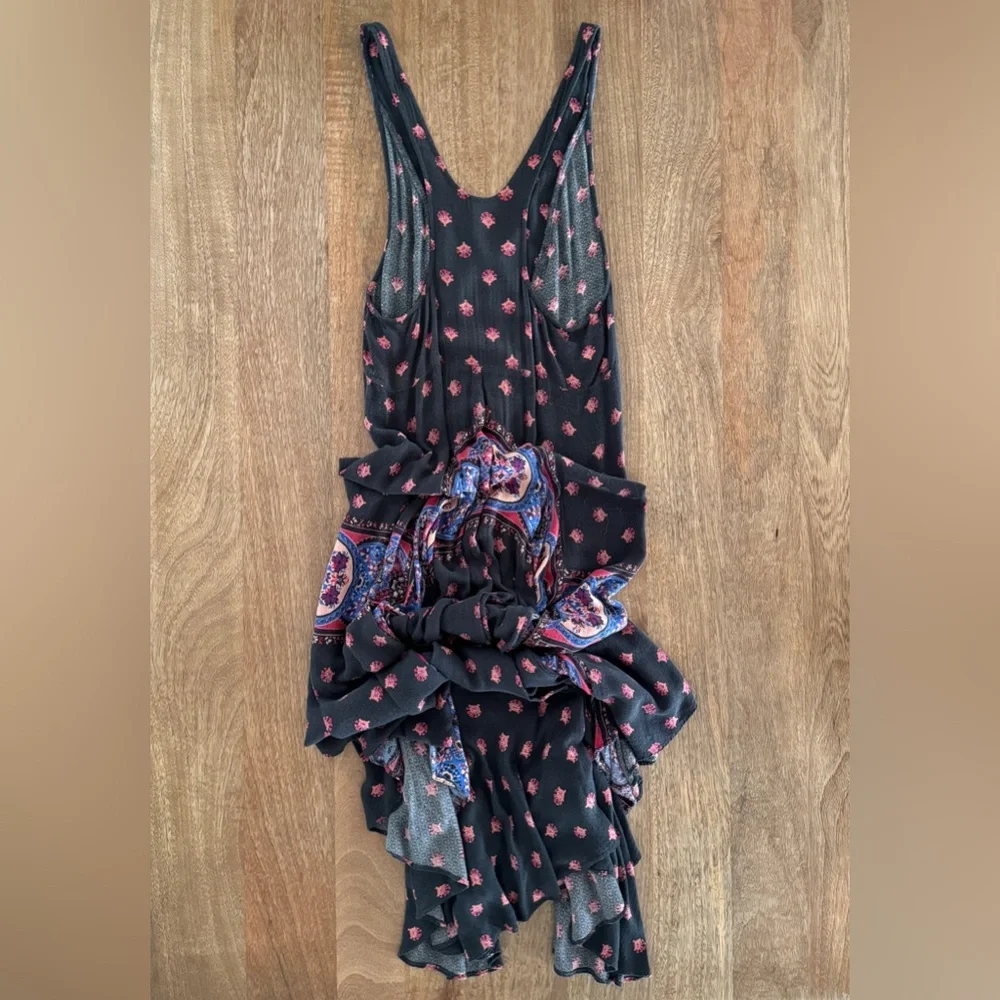 Racerback Tank Dress Floral Print Flowy Lightweight Flattering Midi/Maxi Size M - Picture 8 of 12